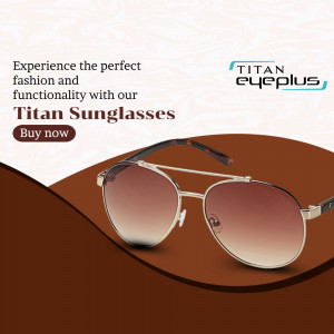 Titan Eyeplus sunglasses with a brown and gold color scheme