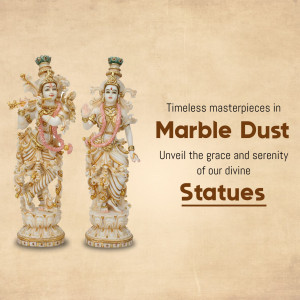 Radha Krishna statues made of marble dust