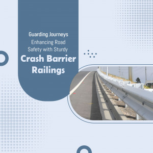 Image of crash barriers on a highway, promoting road safety.