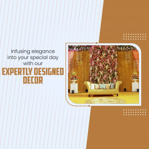 Wedding stage decoration with floral backdrop and sofa