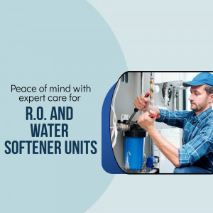 Plumber repairing a RO water purifier unit