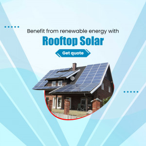 Image of a house with rooftop solar panels, promoting renewable energy.