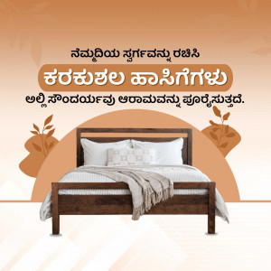 Wooden bed with white bedding and decorative pillows
