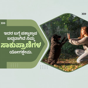 Woman practicing yoga with her black Labrador Retriever dog in a park.