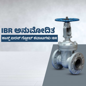 Silver IBR Gate Valve with Blue Handle