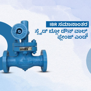 Blue IBR Samaanaantara valve with text in Kannada