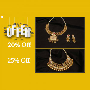 Gold jewelry set with discount offers