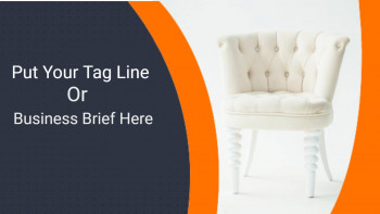 White armchair with space for text overlay