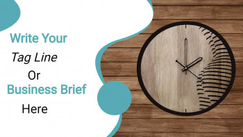 Clock with space for text