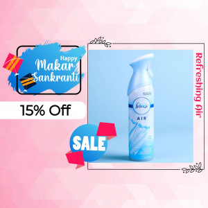 Fabreeze air freshener with Makar Sankranti sale promotion