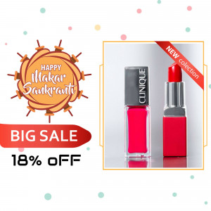 Clinique lipstick and nail polish with Makar Sankranti festive promotion