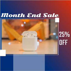 Wireless earbuds on sale with a 25% discount