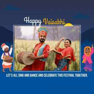 Vaisakhi festival celebration with traditional dancers and musicians