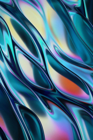 Abstract digital art with vibrant colors and geometric shapes.