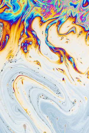 Abstract close-up of colorful oil and water patterns