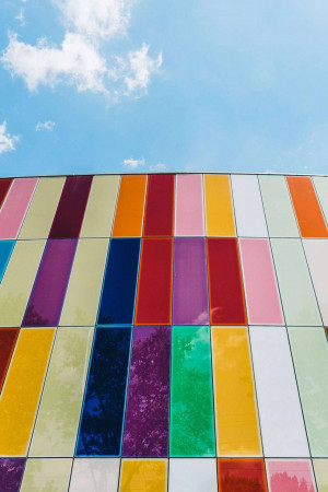 Abstract digital art with vibrant colors and geometric shapes.