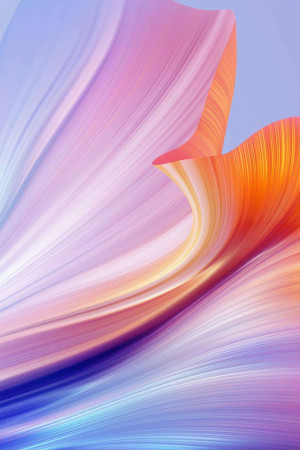 Abstract image of flowing, swirling colors in shades of blue, purple, orange, and yellow.