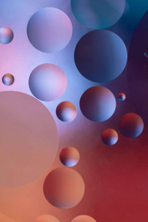 Abstract background with colorful floating bubbles