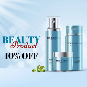 Cosmetic products with a 10% off promotion