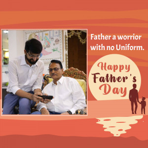 A heartwarming image of a father and son celebrating Father's Day, with a text overlay expressing appreciation.
