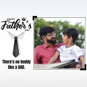 A heartwarming image of a father and son celebrating Father's Day.