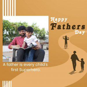 Father and son reading together, celebrating Father's Day