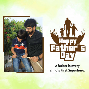 Father and son bonding on Father's Day
