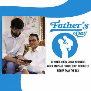 Father and son spending time together on Father's Day