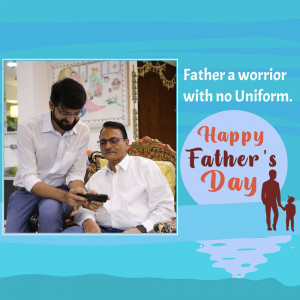 A heartwarming image of a father and son celebrating Father's Day.