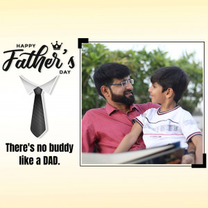 Father and son sharing a tender moment, celebrating Father's Day.