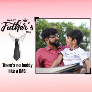 A heartwarming image celebrating Father's Day with a father and son.
