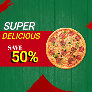 Super Delicious Pizza - 50% Off Image For Telegram
