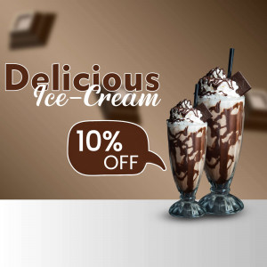 Delicious Chocolate Ice Cream Promotion Banner For Instagram