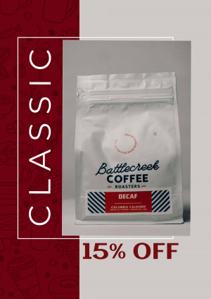 Battlecreek Coffee Decaf - 15% Off Graphic For Facebook