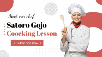 Chef Satoro Gojo promoting cooking lessons
