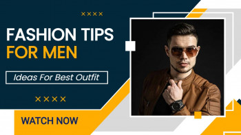 Man wearing sunglasses and a leather jacket with fashion tips graphic