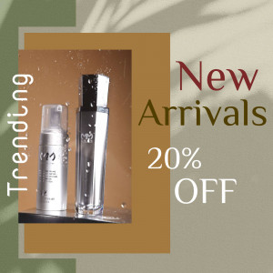 Skincare products with a promotional offer