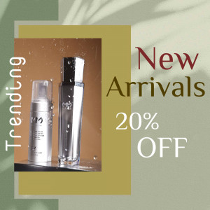 Skincare products with a promotional offer