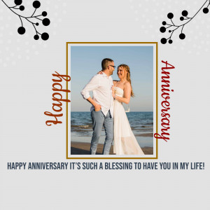 Couple celebrating their anniversary on a beach