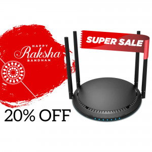 Router with Raksha Bandhan sale banner