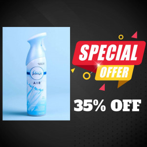 Febreze Air spray bottle with a 35% off promotion