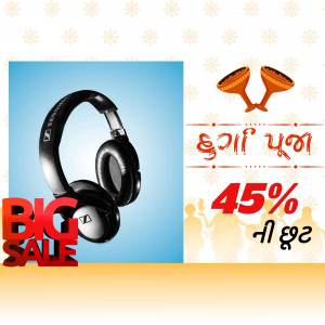 Sennheiser headphones on sale with festive background