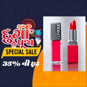 Clinique lipstick and nail polish with Diwali sale promotion