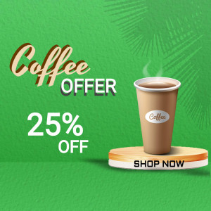 Coffee Offer - 25% Off Advertisement For WhatsApp