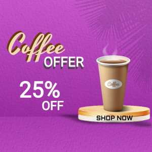 Coffee Offer - 25% Off Flyer For Instagram