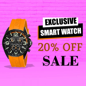 Orange Smart Watch on Sale - 20% Off