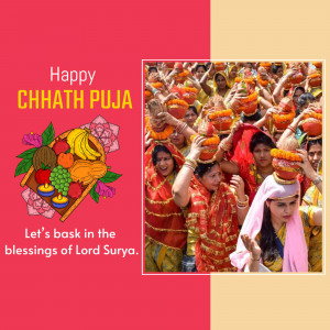 Chhath Puja celebration with devotees offering prayers to the Sun God