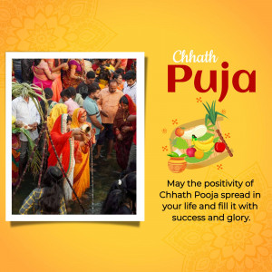 Chhath Puja celebration with devotees offering prayers to the Sun God.