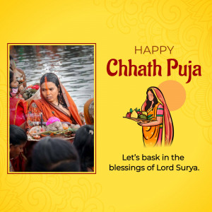 Chhath Puja celebration with devotees offering prayers to the Sun God