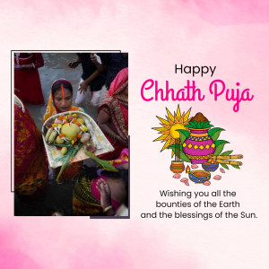 Chhath Puja celebration with offerings and blessings